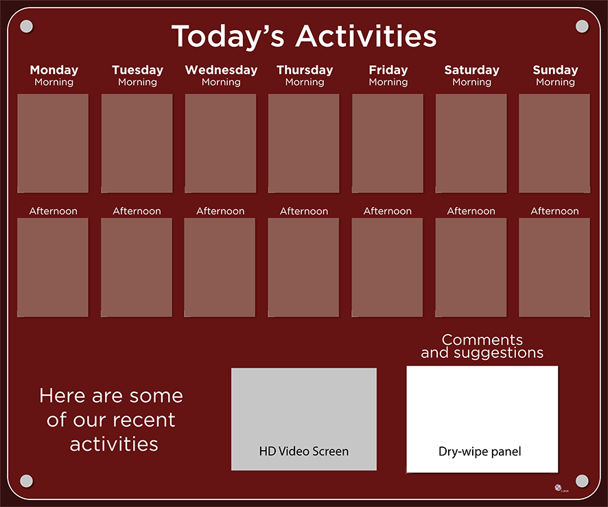 Activities Calendar - Premium 14 pocket design