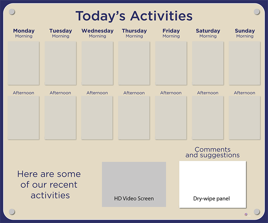 Activities Calendar - Premium 14 pocket design