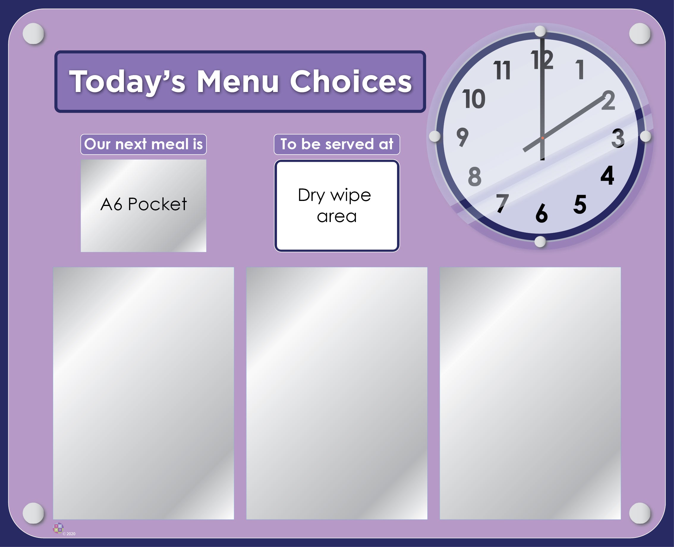 Pictorial Menu Display Board Timetable for Dementia Care Dining Rooms ...