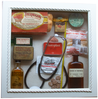 Detailed image of alternative content for the NHS reminiscence display Medical memory box