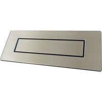 Door furniture, brushed silver letter box for alzheimer's and dementia care home The Care Home Designer 